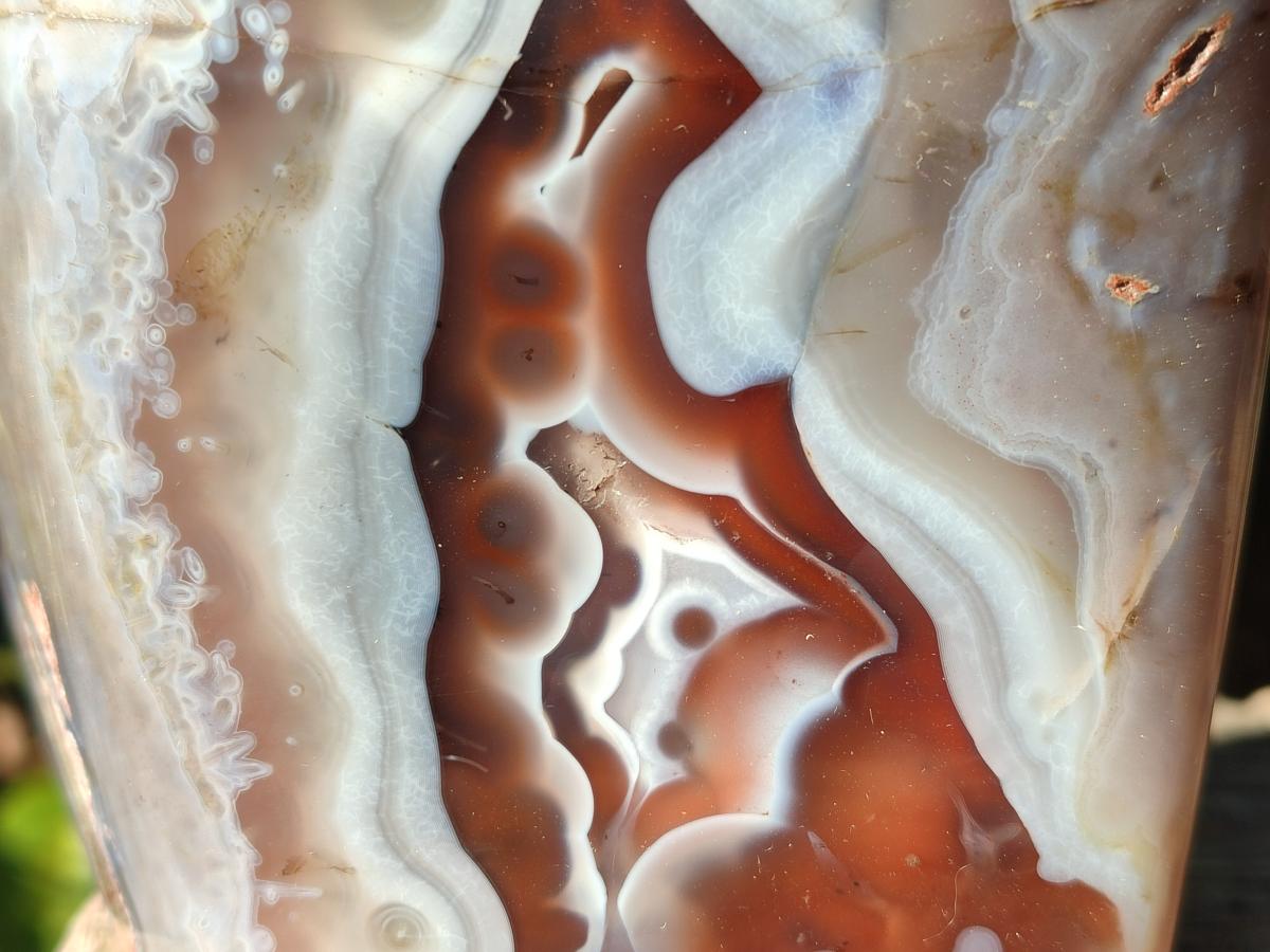 Polished Red Shashe River Agate Standing Display Pieces x 6 From Shashe River, Zimbabwe - Toprock Gemstones and Minerals 