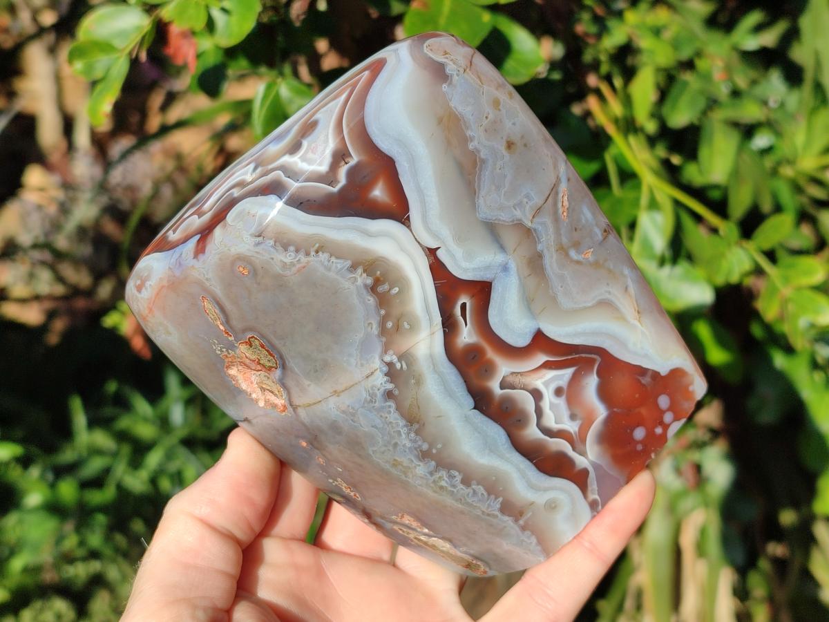 Polished Red Shashe River Agate Standing Display Pieces x 6 From Shashe River, Zimbabwe - Toprock Gemstones and Minerals 