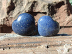 Polished Lazulite Gemstone Hearts x 35 From Madagascar - Toprock Gemstones and Minerals 