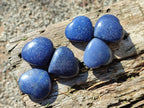 Polished Lazulite Gemstone Hearts x 35 From Madagascar - Toprock Gemstones and Minerals 
