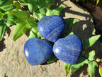 Polished Lazulite Gemstone Hearts x 35 From Madagascar - Toprock Gemstones and Minerals 