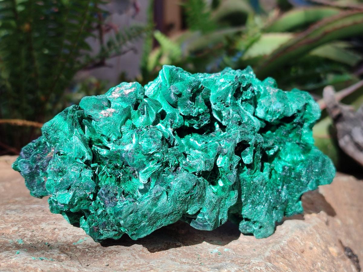 Natural Cabinet Silky Malachite Specimens x 2 From Kasompe, Congo - Toprock Gemstones and Minerals 
