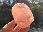 Polished Gemmy Rose Quartz Standing Display Pieces x 2 From Madagascar - Toprock Gemstones and Minerals 