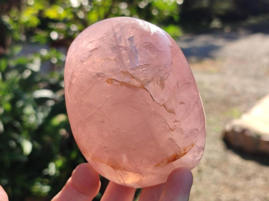 Polished Gemmy Rose Quartz Standing Display Pieces x 2 From Madagascar - Toprock Gemstones and Minerals 
