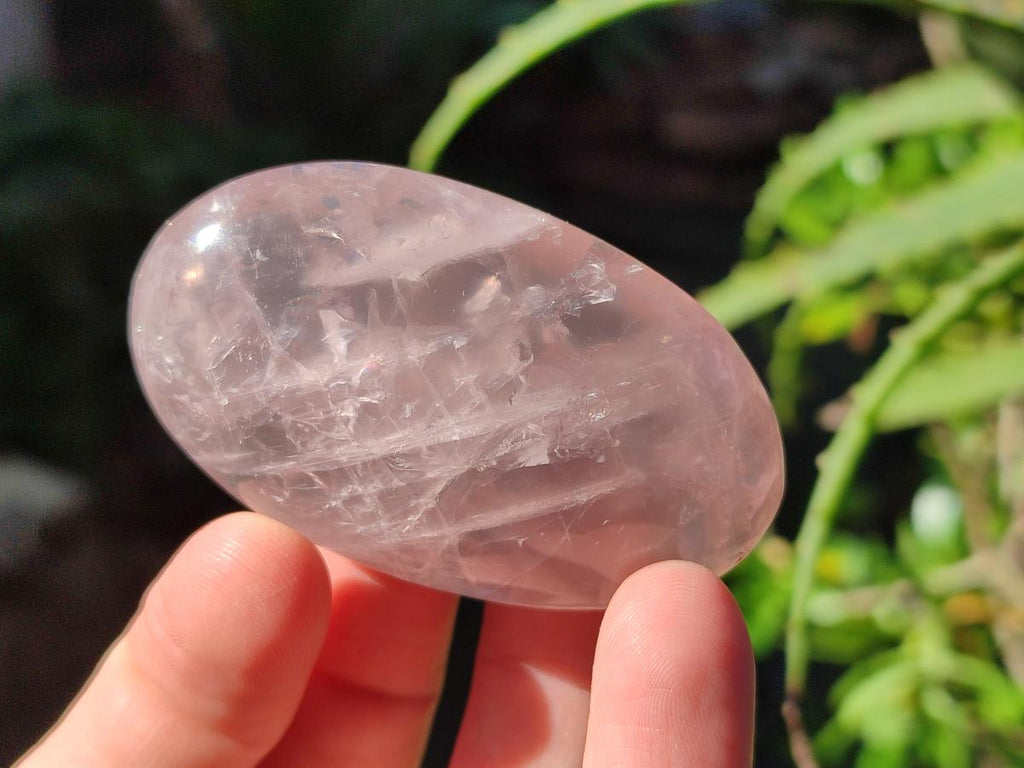 Polished Gemmy Rose Quartz Palm Stones x 24 From Madagascar - Toprock Gemstones and Minerals 