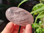 Polished Gemmy Rose Quartz Palm Stones x 24 From Madagascar - Toprock Gemstones and Minerals 