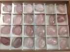 Polished Gemmy Rose Quartz Palm Stones x 24 From Madagascar - Toprock Gemstones and Minerals 
