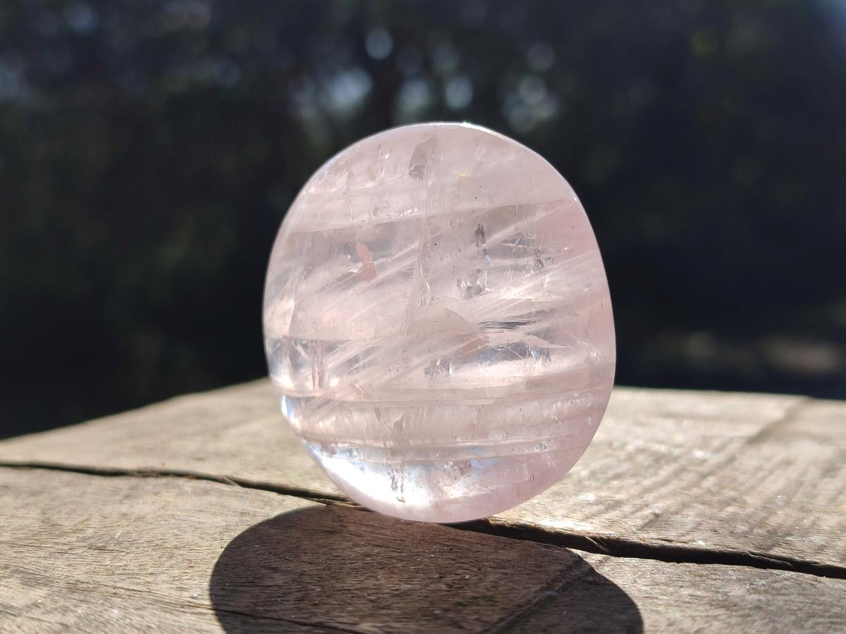 Polished Gemmy Rose Quartz Palm Stones x 24 From Madagascar - Toprock Gemstones and Minerals 