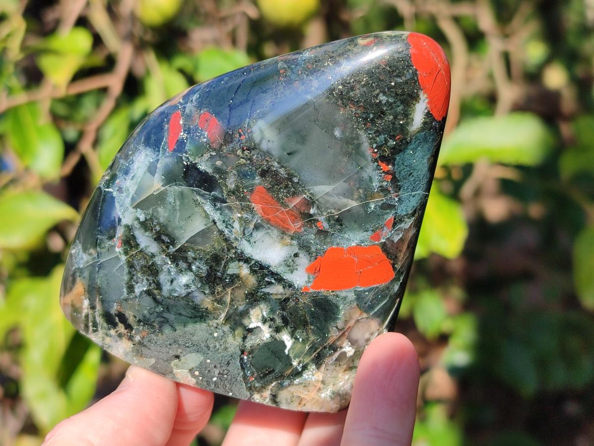 Polished Bloodstone Standing Display Pieces x 3 From Swaziland - Toprock Gemstones and Minerals 