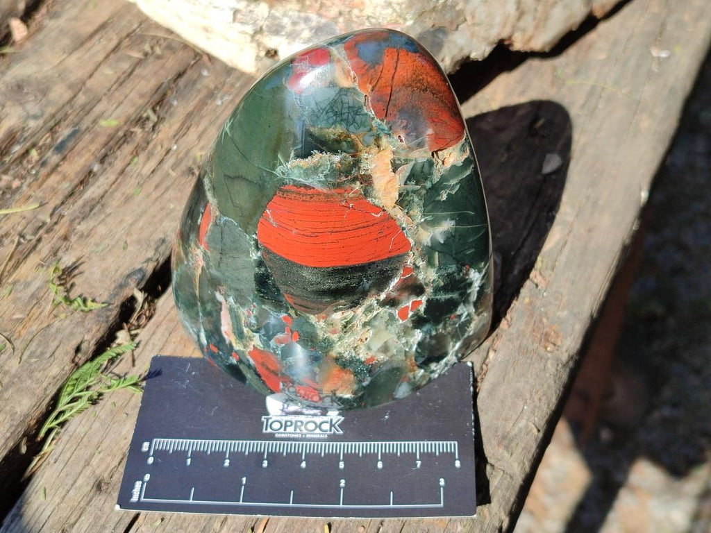 Polished Bloodstone Standing Display Pieces x 3 From Swaziland - Toprock Gemstones and Minerals 