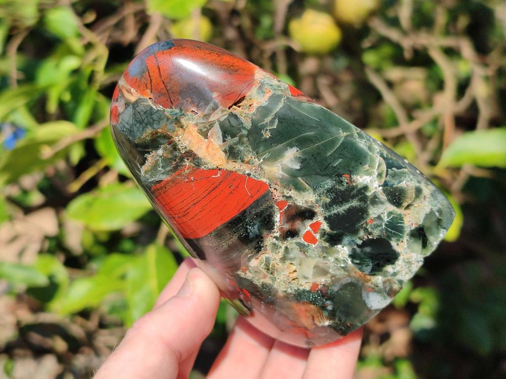 Polished Bloodstone Standing Display Pieces x 3 From Swaziland - Toprock Gemstones and Minerals 
