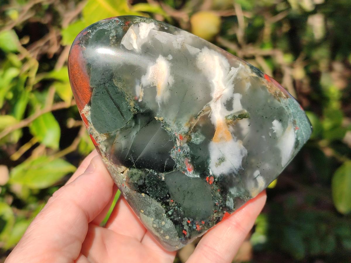 Polished Bloodstone Standing Display Pieces x 3 From Swaziland - Toprock Gemstones and Minerals 