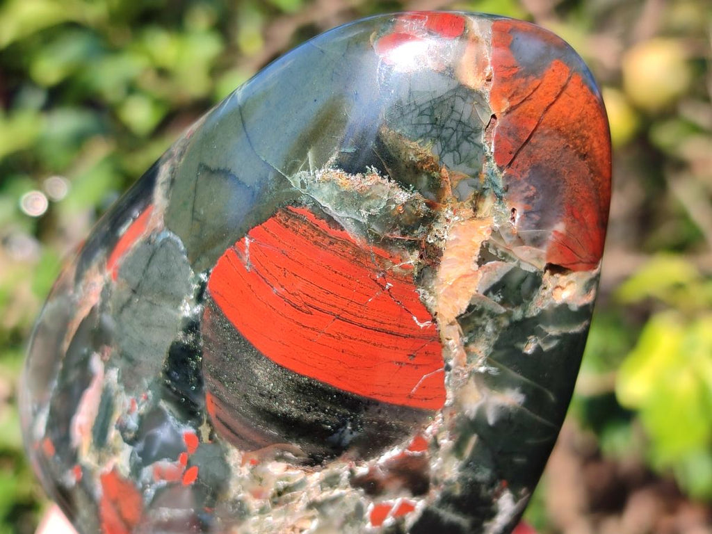 Polished Bloodstone Standing Display Pieces x 3 From Swaziland - Toprock Gemstones and Minerals 