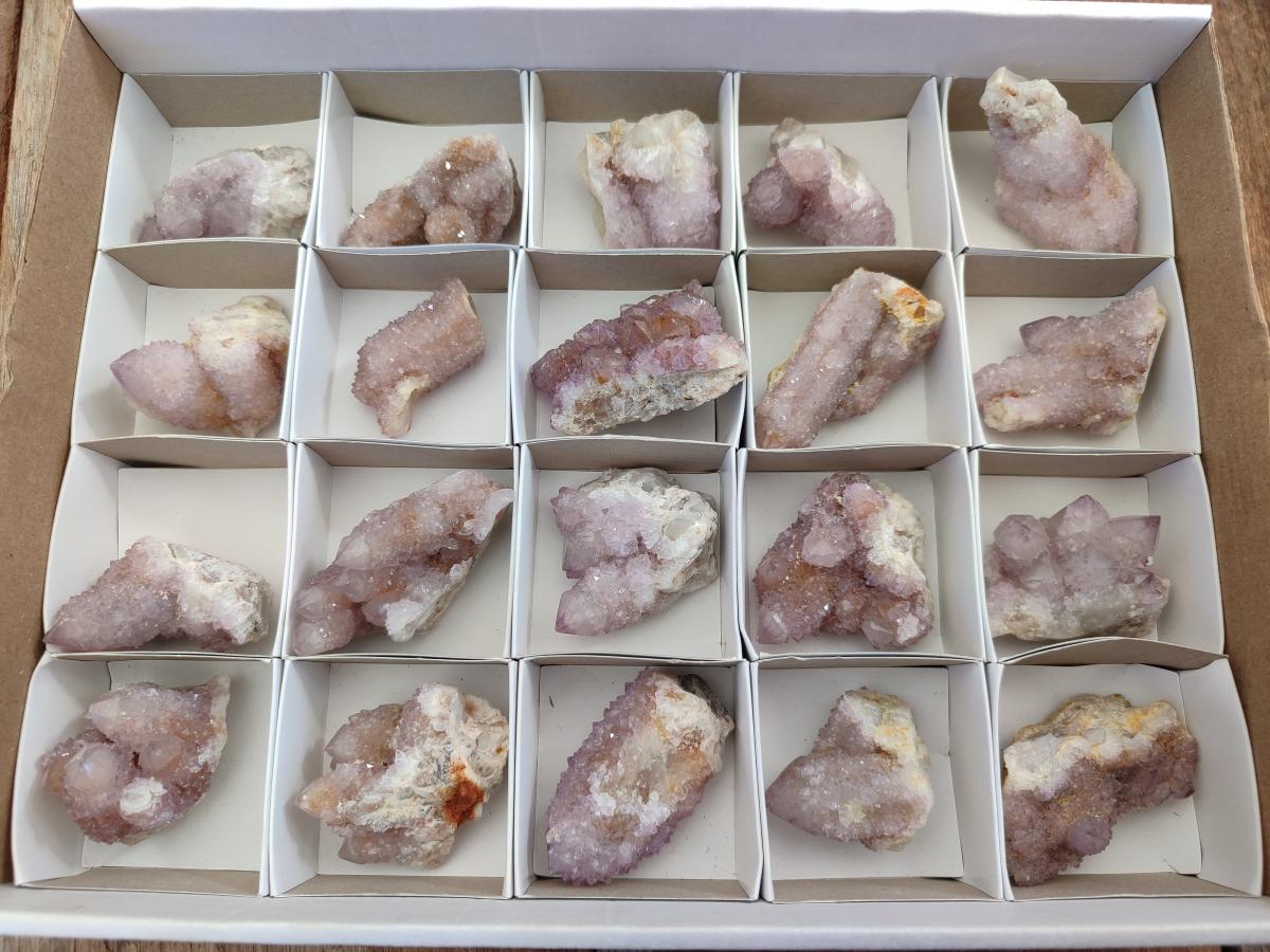Natural Spirit Amethyst Crystals and Clusters x 20 From Boekenhouthoek, South Africa - Toprock Gemstones and Minerals 