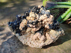Natural Schorl Cascading Black Tourmaline Specimens x 2 From Erongo, Namibia - Toprock Gemstones and Minerals 