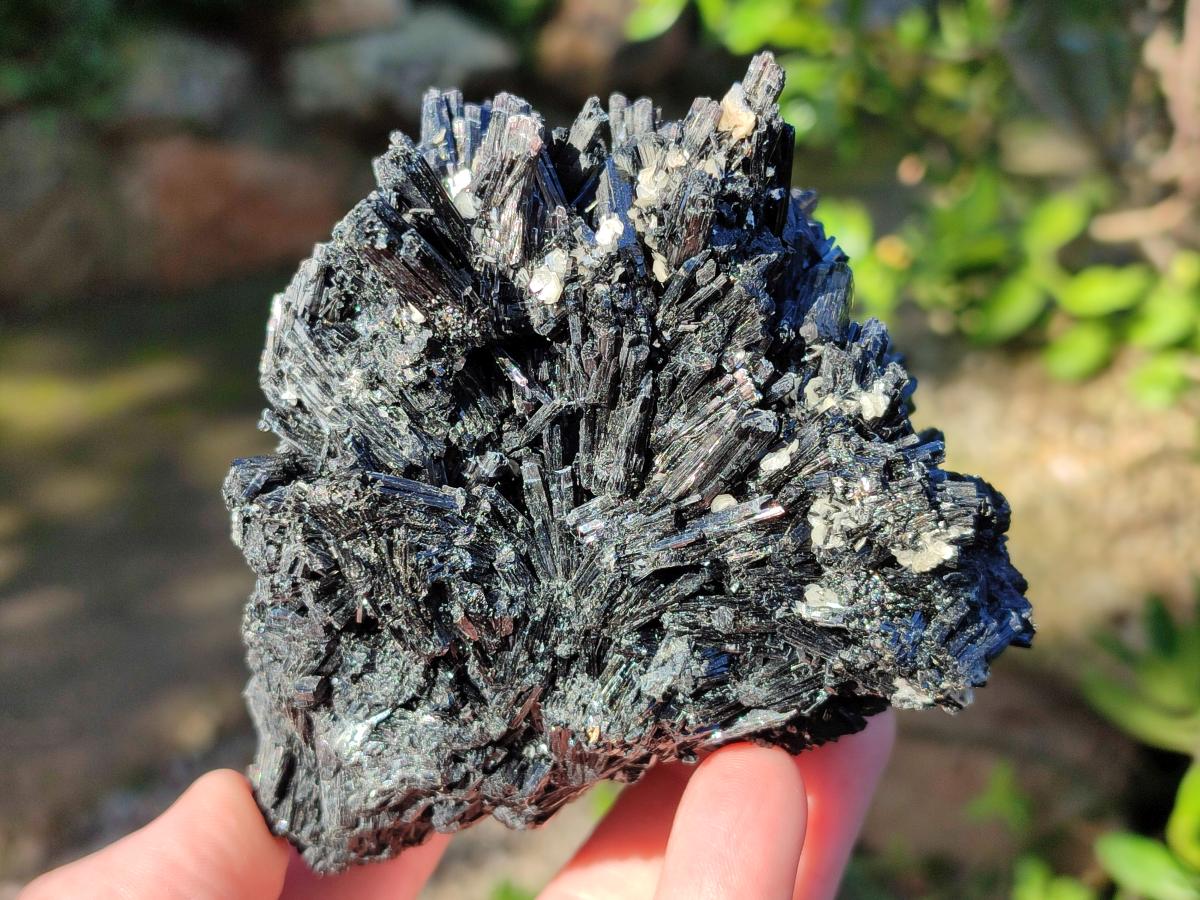 Natural Schorl Cascading Black Tourmaline Specimens x 2 From Erongo, Namibia - Toprock Gemstones and Minerals 