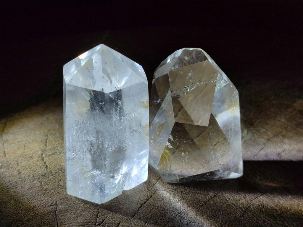Polished Clear Quartz Display Crystals with Inclusions x 6 From Madagascar - Toprock Gemstones and Minerals 