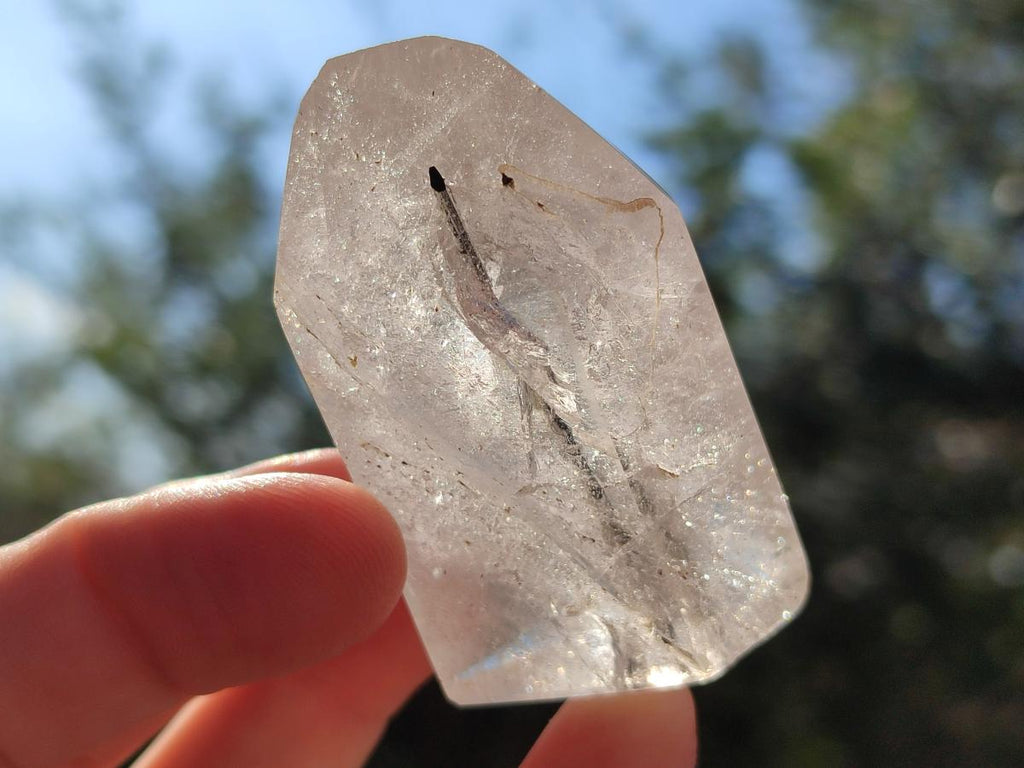 Polished Clear Quartz Display Crystals with Inclusions x 6 From Madagascar - Toprock Gemstones and Minerals 