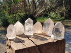 Polished Clear Quartz Display Crystals with Inclusions x 6 From Madagascar - Toprock Gemstones and Minerals 