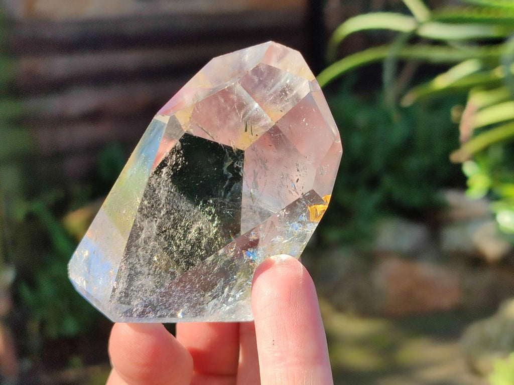 Polished Clear Quartz Display Crystals with Inclusions x 6 From Madagascar - Toprock Gemstones and Minerals 