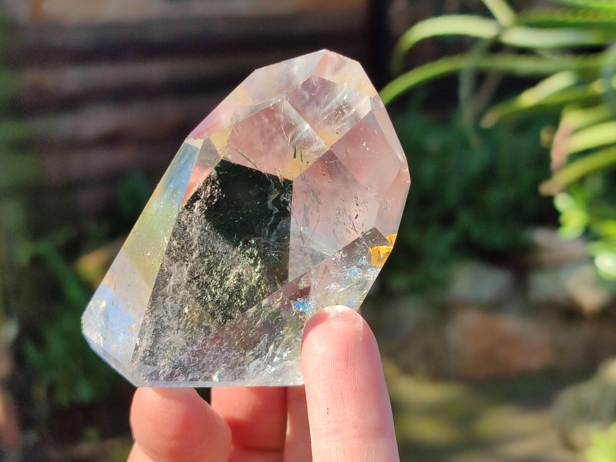 Polished Clear Quartz Display Crystals with Inclusions x 6 From Madagascar - Toprock Gemstones and Minerals 