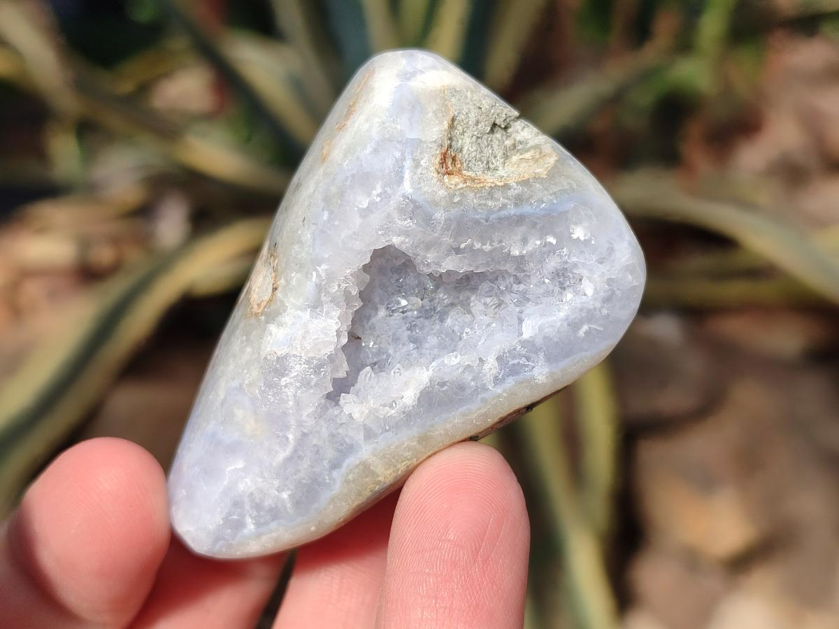 Polished Blue Lace Agate Free Forms x 12 From Nsanje, Malawi - Toprock Gemstones and Minerals 