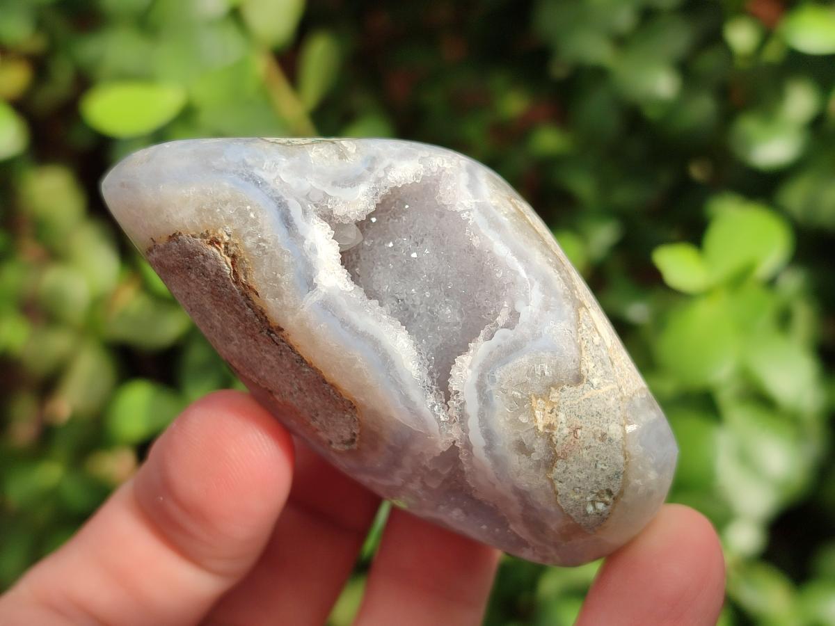 Polished Blue Lace Agate Free Forms x 12 From Nsanje, Malawi - Toprock Gemstones and Minerals 
