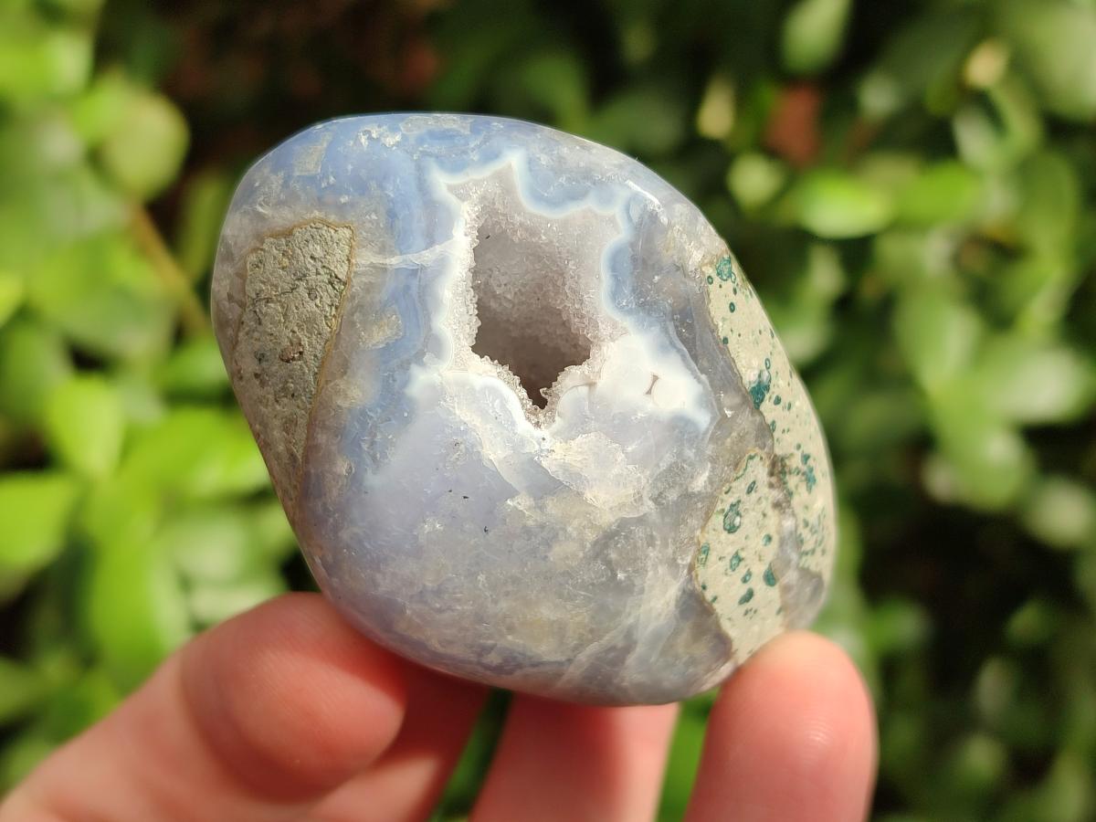 Polished Blue Lace Agate Free Forms x 12 From Nsanje, Malawi - Toprock Gemstones and Minerals 