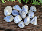 Polished Blue Lace Agate Free Forms x 12 From Nsanje, Malawi - Toprock Gemstones and Minerals 