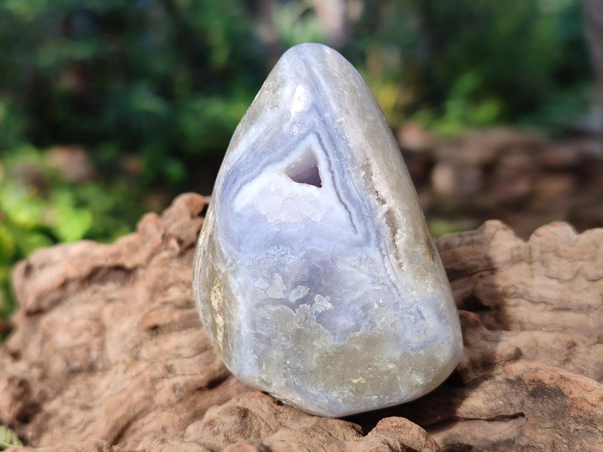 Polished Blue Lace Agate Free Forms x 12 From Nsanje, Malawi - Toprock Gemstones and Minerals 