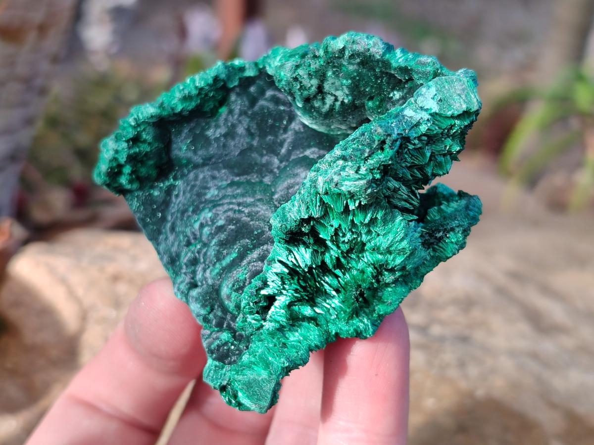 Natural Silky Malachite Specimens x 12 From Kasompe, Congo