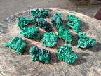 Natural Silky Malachite Specimens x 12 From Kasompe, Congo - Toprock Gemstones and Minerals 