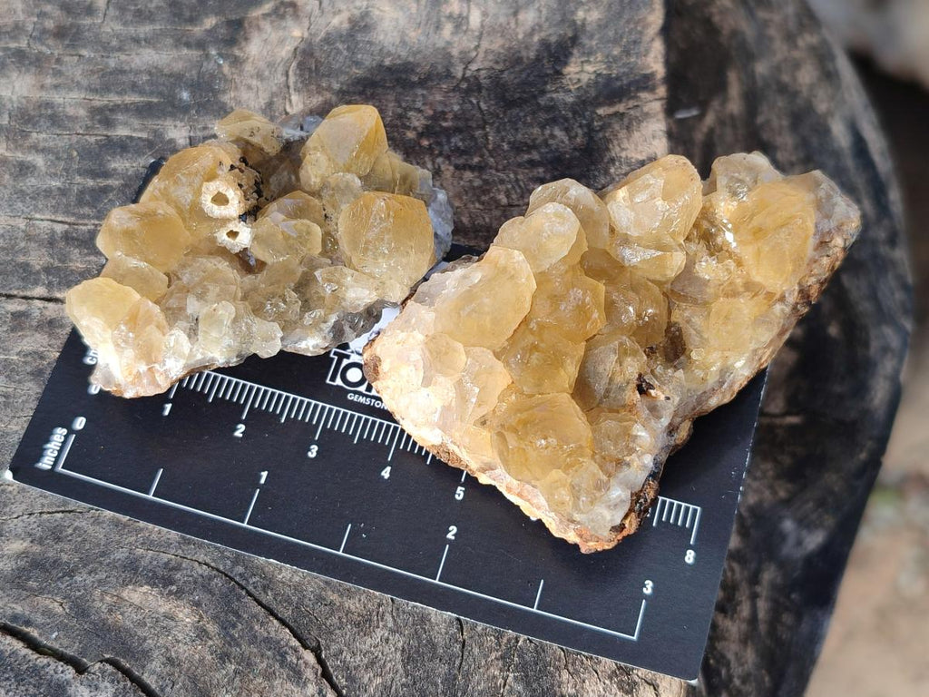 Natural Golden Limonite Quartz Crystal Clusters x 35 From Solwezi, Zambia - Toprock Gemstones and Minerals 