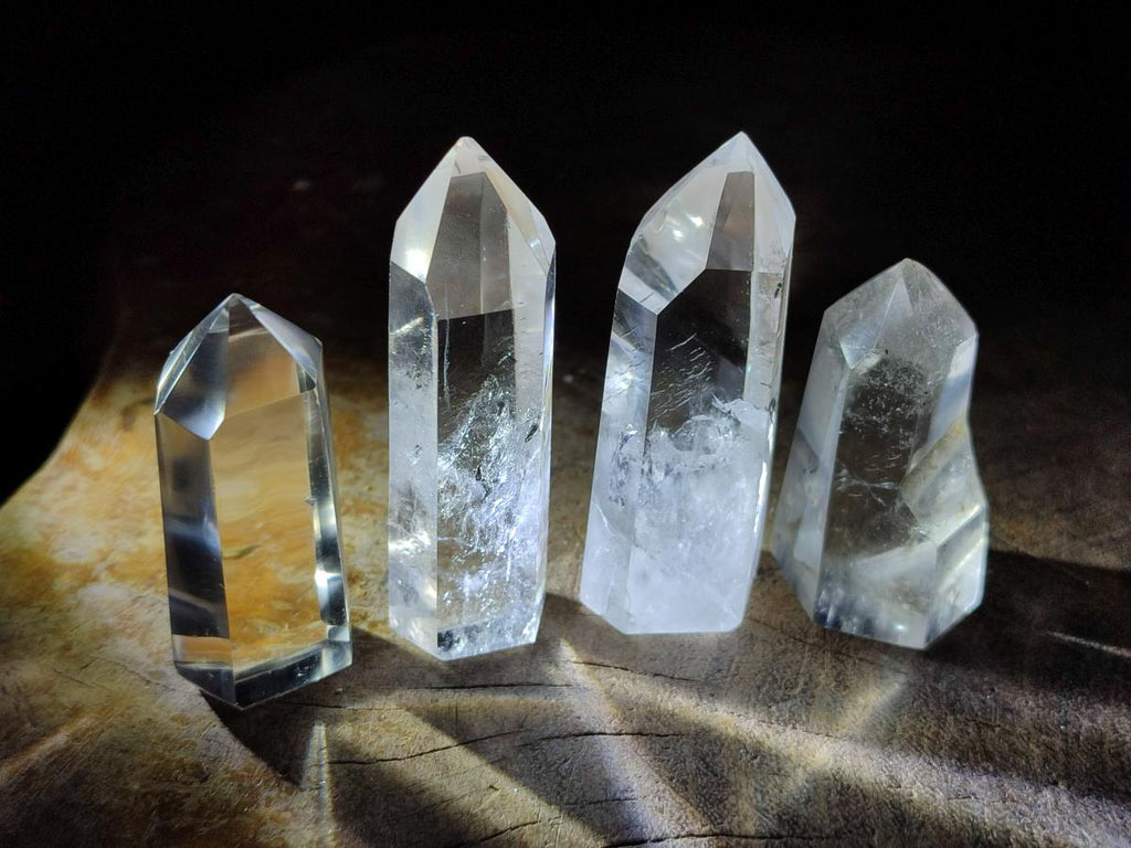 Polished Mix of Bright Clear Quartz Crystals x 24 From Madagascar - Toprock Gemstones and Minerals 