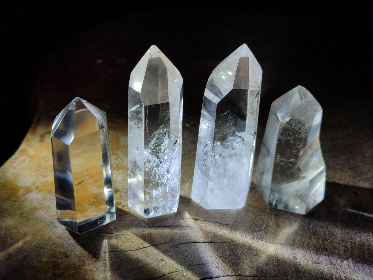 Polished Mix of Bright Clear Quartz Crystals x 24 From Madagascar - Toprock Gemstones and Minerals 