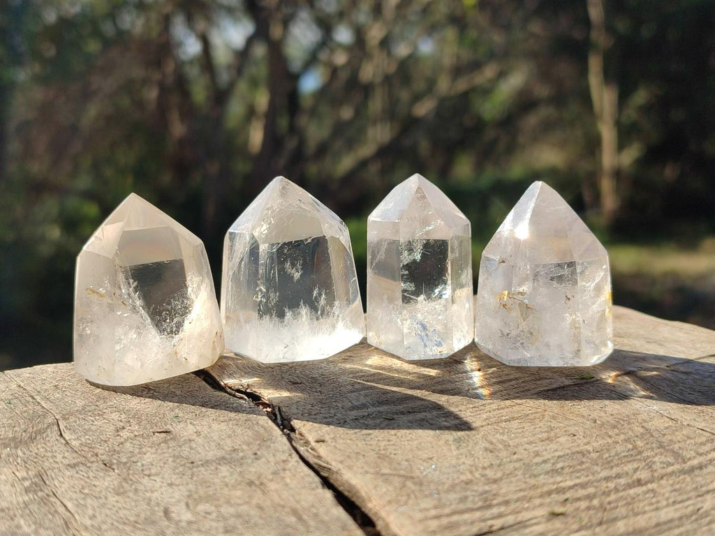 Polished Mix of Bright Clear Quartz Crystals x 24 From Madagascar - Toprock Gemstones and Minerals 