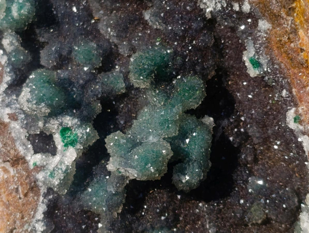 Natural Large Drusy Quartz Coated Ball Malachite On Dolomite Specimen x 1 From Mindingi Mine, Kambove, Congo - Toprock Gemstones and Minerals 