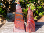 Polished Banded Tiger Iron Display Crystals x 2 From South Africa - Toprock Gemstones and Minerals 