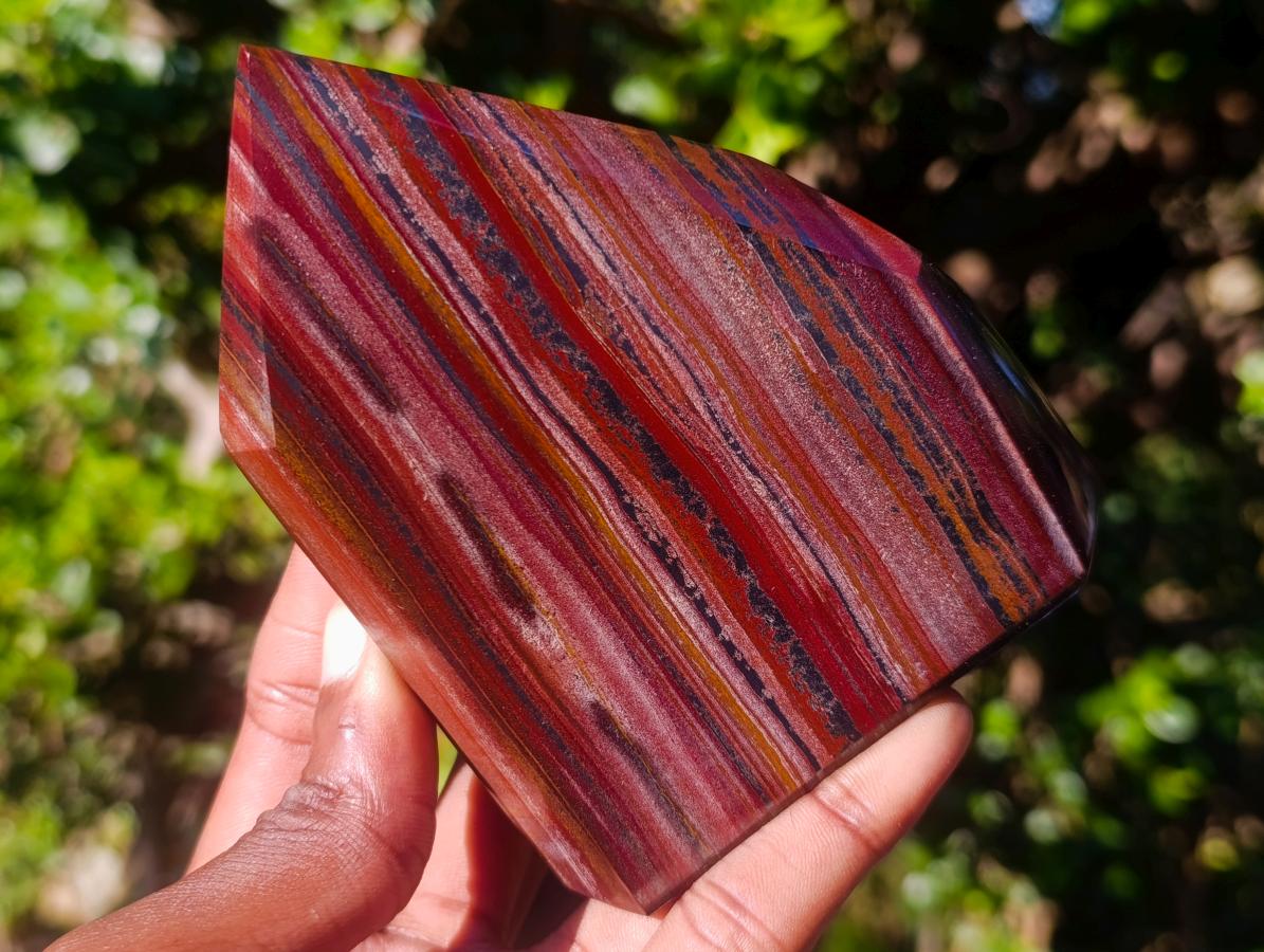 Polished Banded Tiger Iron Display Crystals x 2 From South Africa - Toprock Gemstones and Minerals 