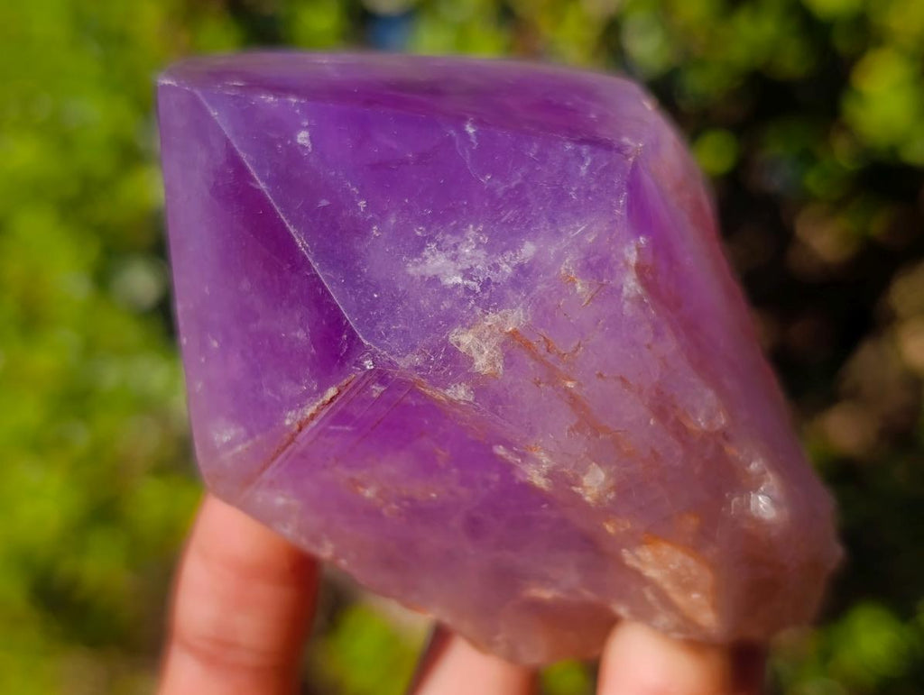Polished Jacaranda Amethyst Single Crystals x 6 From Mumbwa, Zambia - Toprock Gemstones and Minerals 