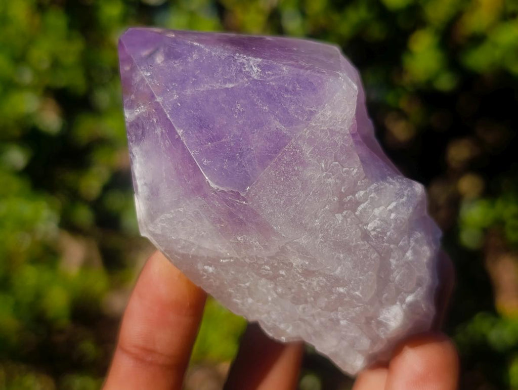 Polished Jacaranda Amethyst Single Crystals x 6 From Mumbwa, Zambia - Toprock Gemstones and Minerals 