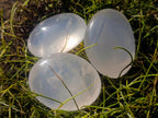 Polished Girasol Pearl Quartz Palm Stones x 20 From Ambatondrazaka, Madagascar - Toprock Gemstones and Minerals 