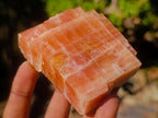 Natural Rhombohedral Sunset Orange Calcite Specimens x 4 From Spitzkop, Namibia