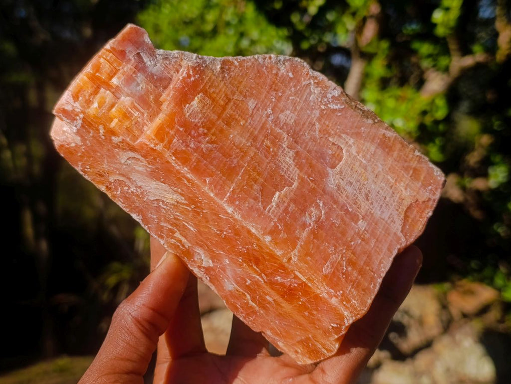 Natural Rhombohedral Sunset Orange Calcite Specimens x 4 From Spitzkop, Namibia