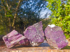 Natural Metallic Cobbed Purpurite Specimens x 12 From Erongo, Namibia