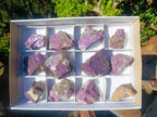 Natural Metallic Cobbed Purpurite Specimens x 12 From Erongo, Namibia