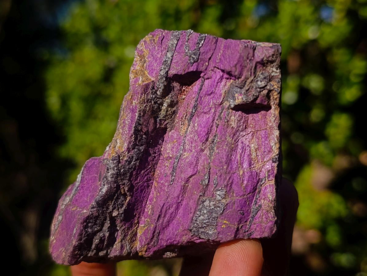 Natural Metallic Cobbed Purpurite Specimens x 12 From Erongo, Namibia