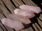 Polished Double Terminated Gemmy Rose Quartz Crystals x 12 From Madagascar - Toprock Gemstones and Minerals 
