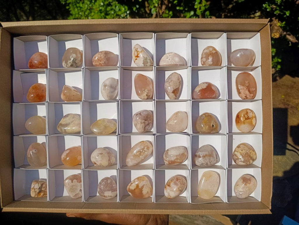 Polished Small Flower Agate Free Forms x 35 From Antsahalova, Madagascar - Toprock Gemstones and Minerals 