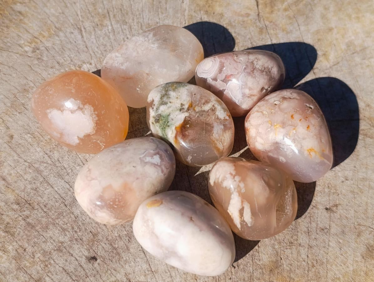 Polished Small Flower Agate Free Forms x 35 From Antsahalova, Madagascar - Toprock Gemstones and Minerals 
